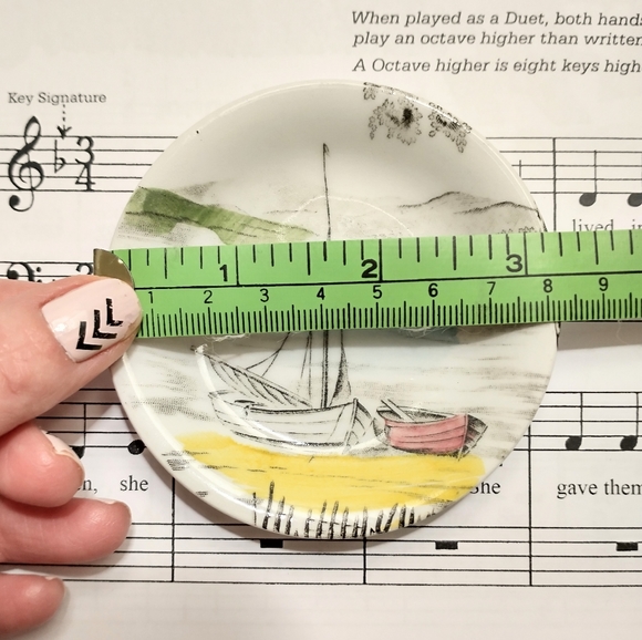 WH Grindley Holiday miniature plate, boat, canoe theme - Picture 4 of 4